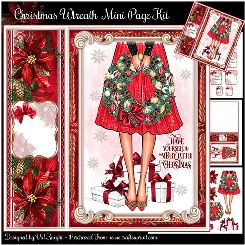 Christmas Wreath Mini Page Kit