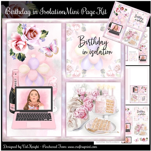 Birthday in Isolation Mini Page Kit