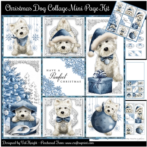 Christmas Dog Collage Mini Page Kit   
