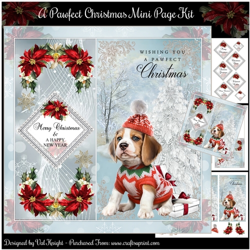 A Pawfect Christmas Mini Page Kit   