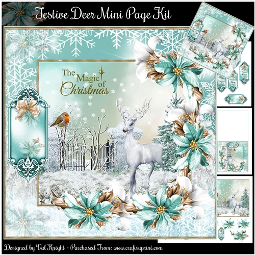 Festive Deer Mini Page Kit  