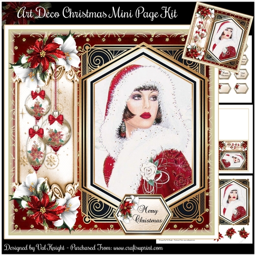 Art Deco Christmas Mini Page Kit