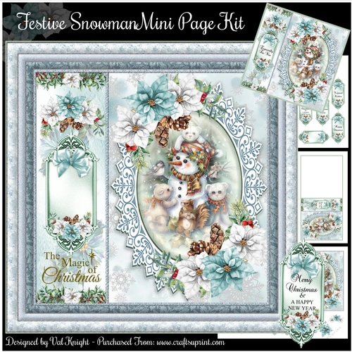 Festive Snowman Mini Page Kit  