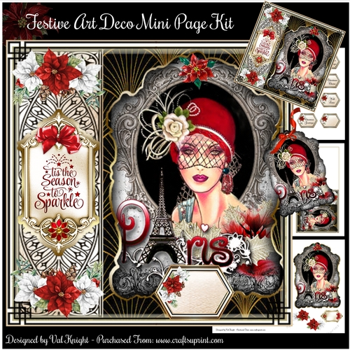 Festive Art Deco Mini Page Kit 