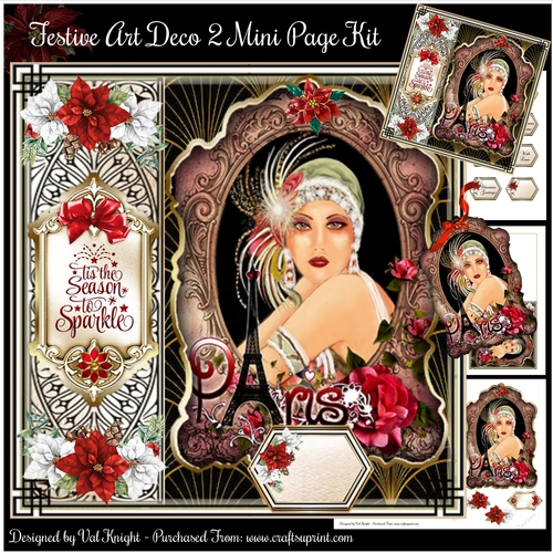 Festive Art Deco 2 Mini Page Kit  