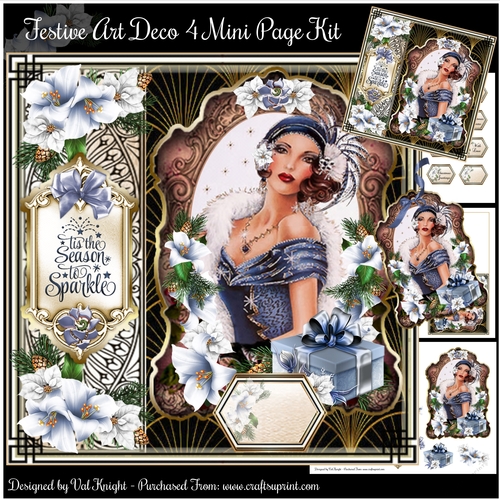 Festive Art Deco 4 Mini Page Kit   