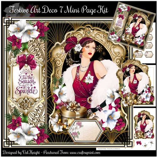  Festive Art Deco 7 Mini Page Kit   