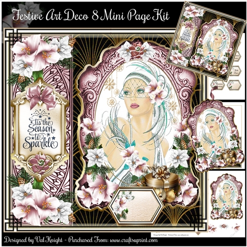 Festive Art Deco 8 Mini Page Kit   