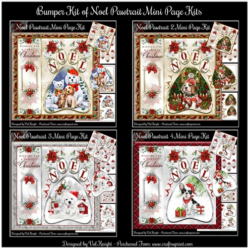 Bumper Kit of Noel Pawtrait Mini Page Kits  