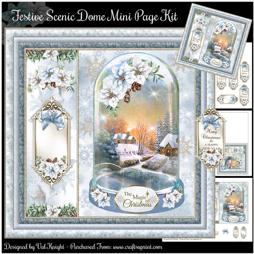 Festive Scenic Glass Dome Mini Page Kit