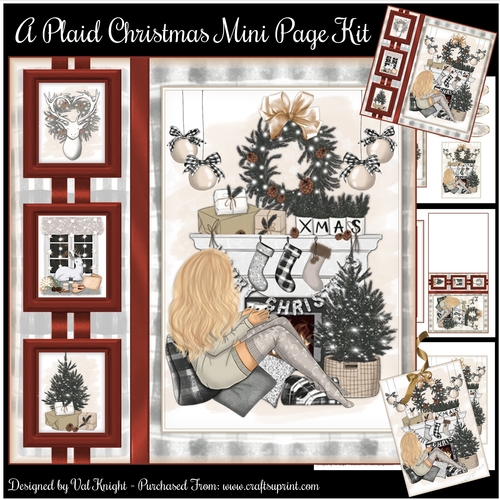 A Plaid Christmas Mini Page Kit