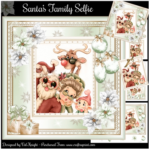 Santa Family Selfie Mini Page Kit