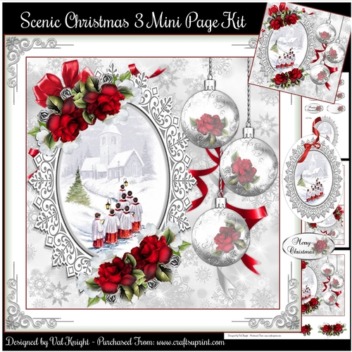 Scenic Christmas 3 Mini Page Kit