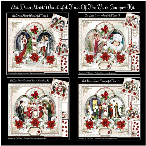 Bumper Kit of Art Deco Most Wonderful Time Of The Year Mini Page Kits