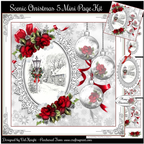 Scenic Christmas 5 Mini Page Kit