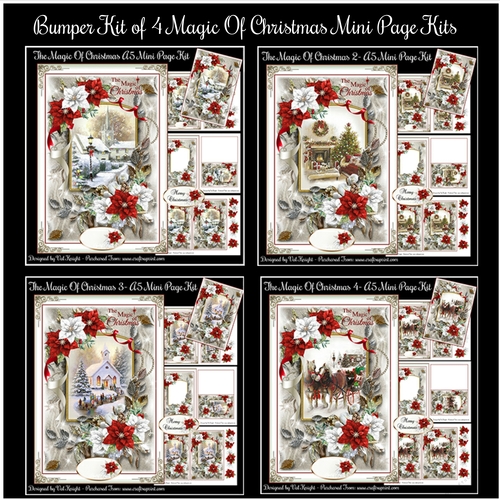 Bumper Kit of 4 Magic Of Christmas A5 Mini Page Kits