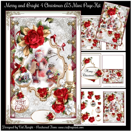 Merry and Bright 4 Christmas A5 Mini Page Kit 