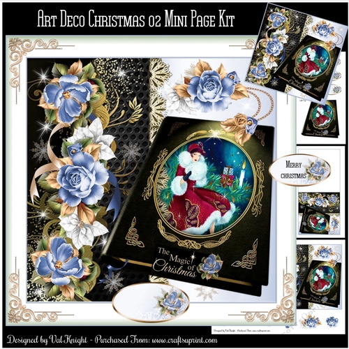 Art Deco Christmas 02 Mini Page Kit