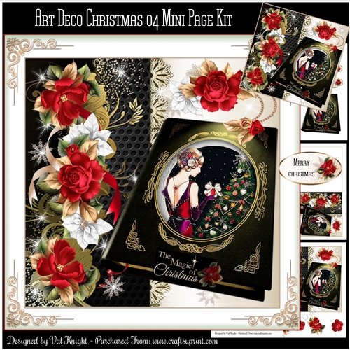 Art Deco Christmas 04 Mini Page Kit