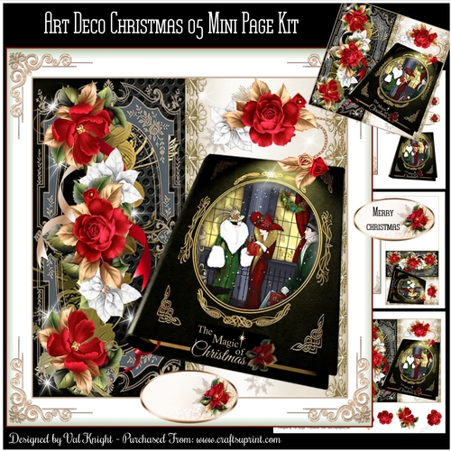 Art Deco Christmas 05 Mini Page Kit