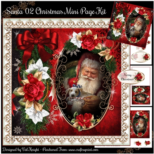 Santa 02 Christmas Mini Page Kit