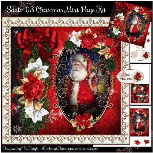 Santa 03 Christmas Mini Page Kit