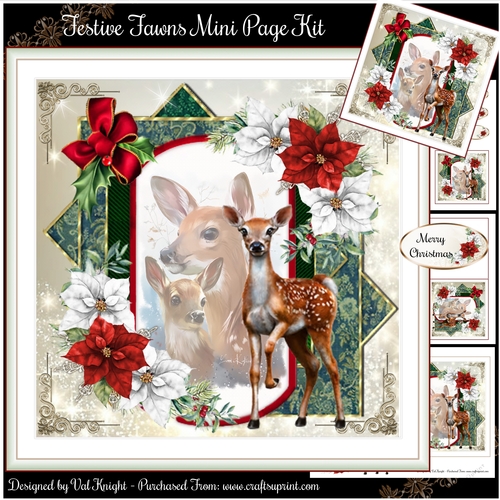 Festive Fawns Mini Page Kit