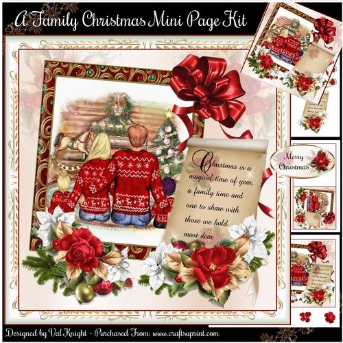 A Family Christmas Mini Page Kit