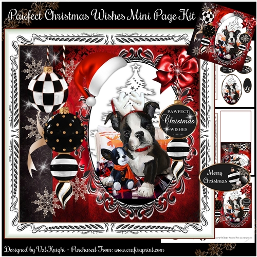 Pawfect Christmas Wishes Mini Page Kit