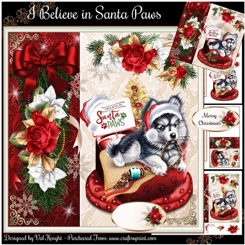 I Believe in Santa Paws Mini Page Kit
