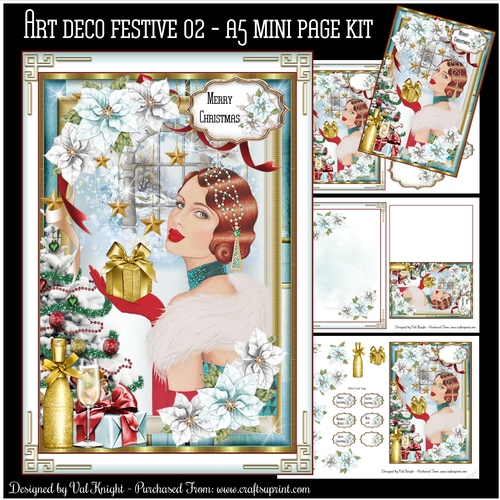 Art Deco Festive 02 - A5 Mini Page Kit 