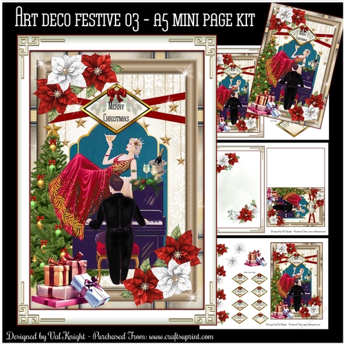 Art Deco Festive 03 - A5 Mini Page Kit   