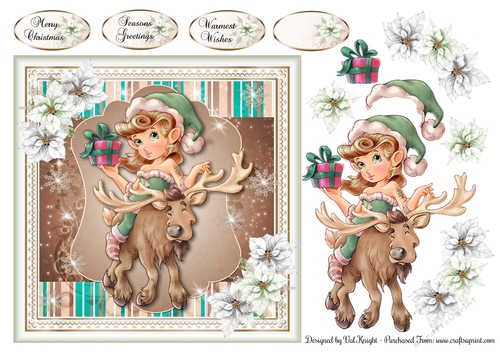 Christmas Topper With Decoupage