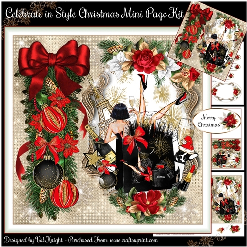Celebrate in Style Christmas Mini Page Kit
