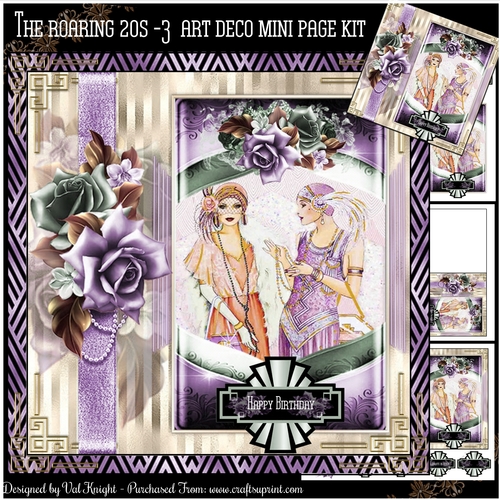 The Roaring 20s 3 Art Deco Mini Page Kit