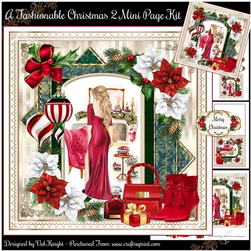 A Fashionable Christmas 2 Mini Page Kit  