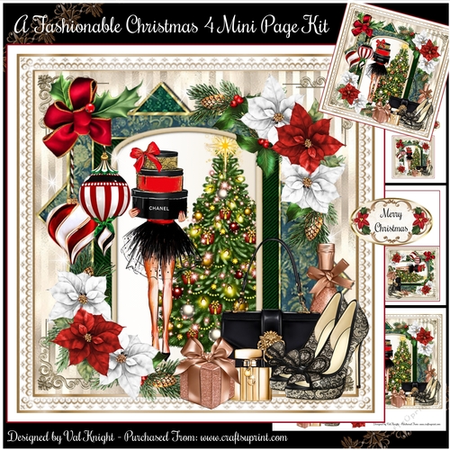 A Fashionable Christmas 4 Mini Page Kit  