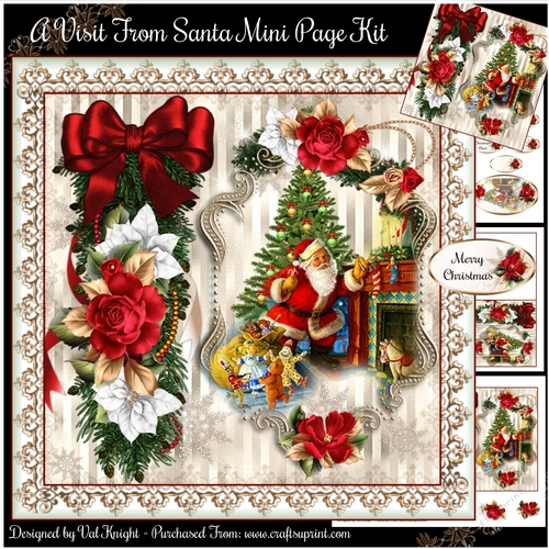 A Visit From Santa Mini Page Kit