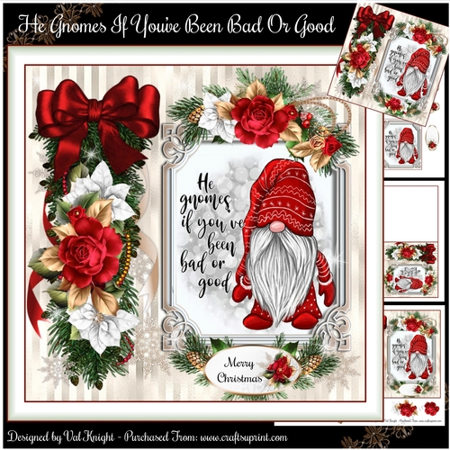 He Gnomes If Youve Been Bad Or Good Mini Page Kit