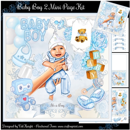 Baby Boy 2 Mini Page Kit 