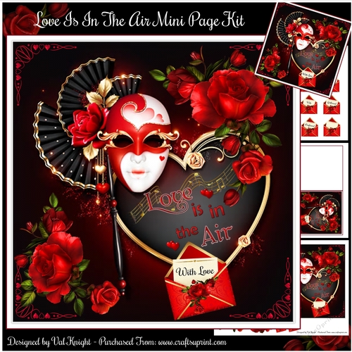 Love Is In The Air - Valentine Mini Page Kit 