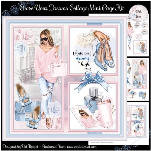 Chase Your Dreams Collage Mini Page Kit