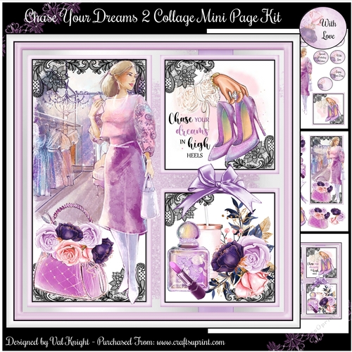 Chase Your Dreams 2 Collage Mini Page Kit 