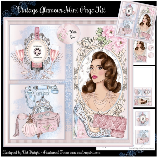 Vintage Glamour Mini Page Kit 