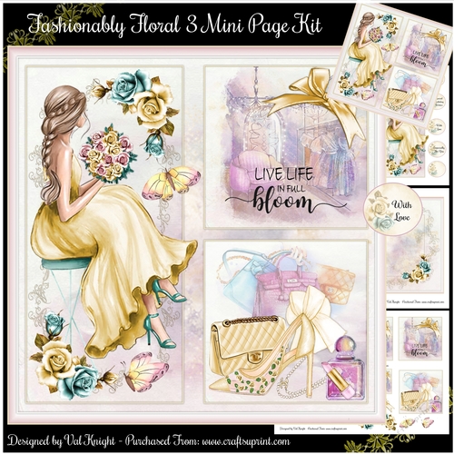 Fashionably Floral 3 Mini Page Kit 