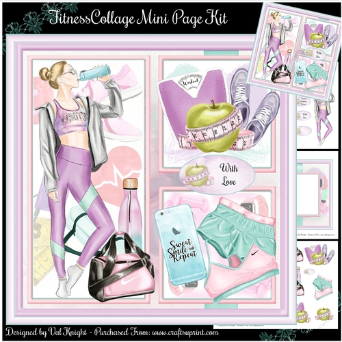 Fitness Collage Mini Page Kit 