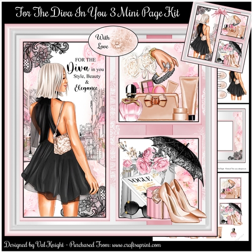 For The Diva In You 3 Mini Page Kit 