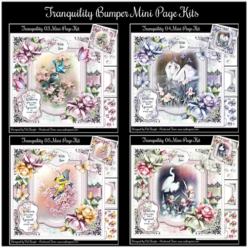 Bumper Kit of 4 Tranquility Mini Page Kits