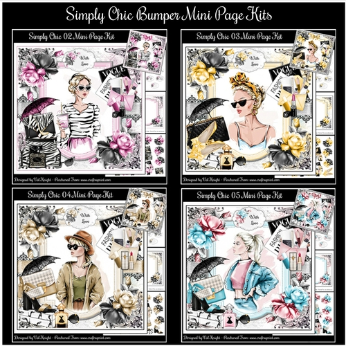 Bumper Kit of 4 Simply Chic Mini Page Kits