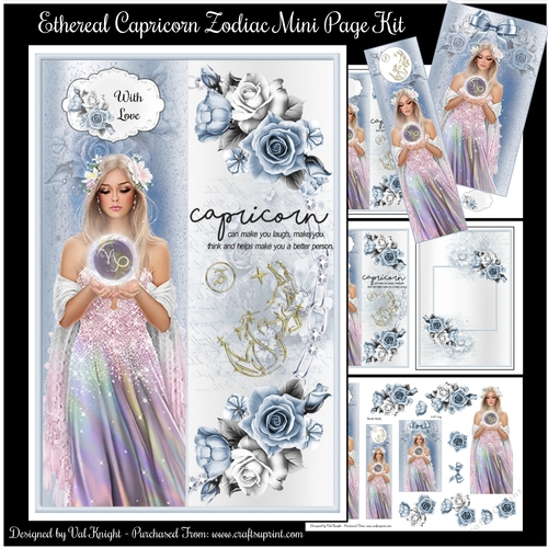 Ethereal Capricorn Zodiac Mini Page Kit 
